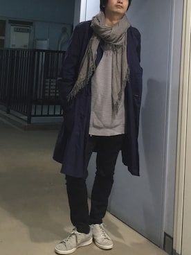 「markaware（マーカウェア）のアイテム（その他アウター）」を使った、きつね顔さん（メンズ・173cm）の秋コーディネート