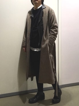 「JEANASIS（ジーナシス）のアイテム（その他アウター）」を使った、きつね顔さん（メンズ・173cm）の冬コーディネート