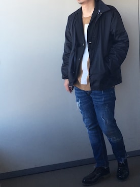 「DISCOVERED（ディスカバード）のアイテム（シューズ）」を使った、きつね顔さん（メンズ・173cm）の冬コーディネート
