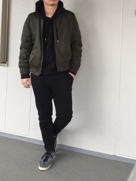 「シルバー」｜「アイテム（ブルゾン）」を使った、きつね顔さん（メンズ・173cm）の春コーディネート
