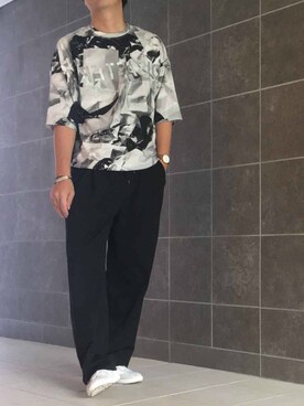 「UEG（ユーイージー）のアイテム」を使った、きつね顔さん（メンズ・173cm）の夏コーディネート