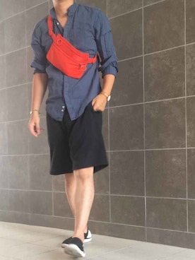 「アクアソック」｜きつね顔さん（メンズ・173cm）の夏コーディネート