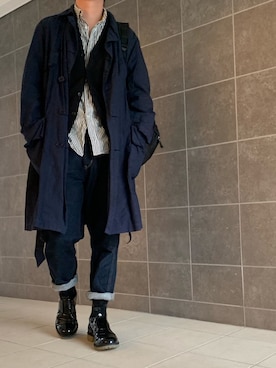 「DISCOVERED（ディスカバード）のアイテム（シューズ）」を使った、きつね顔さん（メンズ・173cm）の春コーディネート