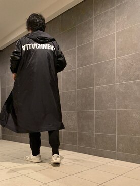 「ATTACHMENT（アタッチメント）のアイテム（ナイロンジャケット）」を使った、きつね顔さん（メンズ・173cm）の秋コーディネート