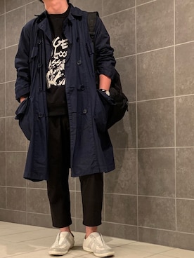 「markaware（マーカウェア）のアイテム（その他アウター）」を使った、きつね顔さん（メンズ・173cm）の秋コーディネート
