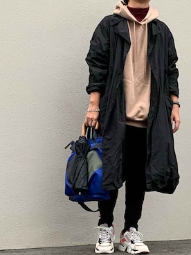 「マルジェラ」｜「アイテム（その他アウター）」を使った、きつね顔さん（メンズ・173cm）の秋コーディネート