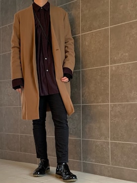 「DISCOVERED（ディスカバード）のアイテム（シューズ）」を使った、きつね顔さん（メンズ・173cm）の冬コーディネート