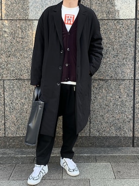 「マルジェラ」｜「アイテム（財布/小物）」を使った、きつね顔さん（メンズ・173cm）の冬コーディネート