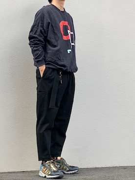 「DISCOVERED（ディスカバード）のアイテム（スウェット）」を使った、きつね顔さん（メンズ・173cm）の春コーディネート
