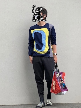 「ヨガパンツ」｜きつね顔さん（メンズ・173cm）の夏コーディネート