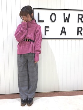 「グレンチェック」｜LOWRYSFARM ゆめタウン出雲さん（レディース・153cm）の秋コーディネート