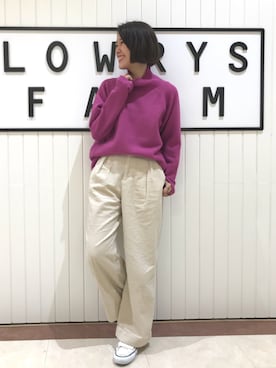 「KOMONO.（コモノ）のアイテム」を使った、LOWRYSFARM ゆめタウン出雲さん（レディース・158cm）の秋コーディネート