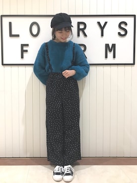 「ドットパンツ」｜LOWRYSFARM ゆめタウン出雲さん（レディース・156cm）の冬コーディネート