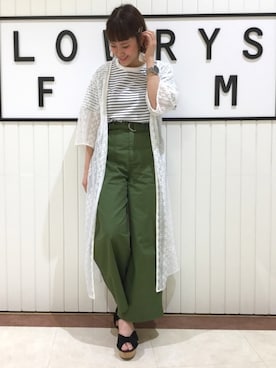 「KOMONO.（コモノ）のアイテム（アナログ腕時計）」を使った、LOWRYSFARM ゆめタウン出雲さん（レディース・160cm）の春コーディネート