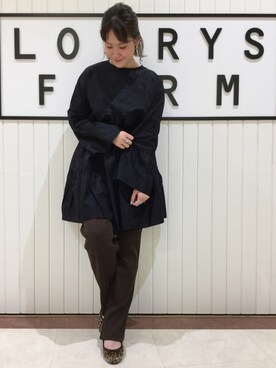 「KOMONO.（コモノ）のアイテム（アナログ腕時計）」を使った、LOWRYSFARM ゆめタウン出雲さん（レディース・159cm）の夏コーディネート