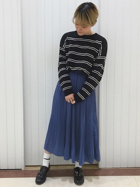 「アイテム（ドレスシューズ、グレー系）」を使った、LOWRYSFARM ゆめタウン出雲さん（レディース・158cm）の冬コーディネート