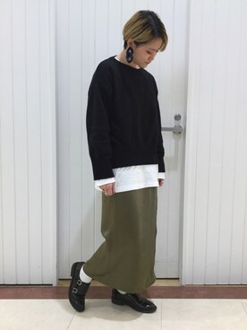 「アイテム（ドレスシューズ、グレー系）」を使った、LOWRYSFARM ゆめタウン出雲さん（レディース・158cm）の冬コーディネート