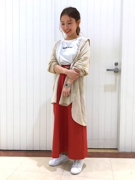 「リネン素材」｜LOWRYSFARM ゆめタウン出雲さん（レディース・154cm）の春コーディネート