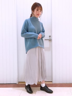 「もちもちニット」｜LOWRYSFARM ゆめタウン出雲さん（レディース・165cm）の秋コーディネート