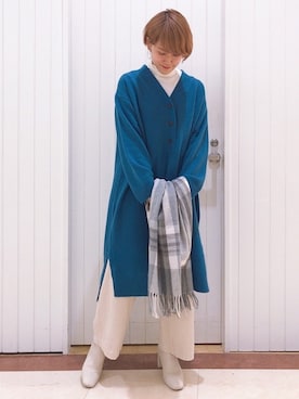 「LOWRYS FARM（ローリーズファーム）のストレッチヒールブーツ　851418（ブーツ）」を使った、LOWRYSFARM ゆめタウン出雲さん（レディース・158cm）の秋コーディネート