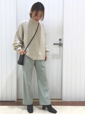 「LOWRYS FARM（ローリーズファーム）のストレッチヒールブーツ　851418（ブーツ）」を使った、LOWRYSFARM ゆめタウン出雲さん（レディース・154cm）の秋コーディネート