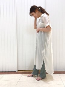 LOWRYS FARM（ローリーズファーム）の「ミリタリーシアーシャツ