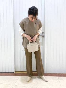 ウールポンチョフウベスト 893429を使った人気ファッション