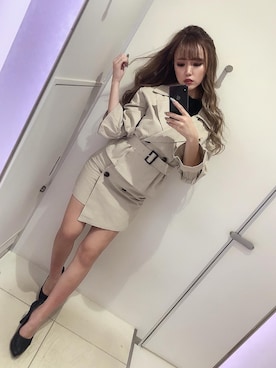 「LIPSERVICE（リップサービス）のアイテム（その他アウター）」を使った、MIZUKIさん（レディース・155cm）の秋コーディネート
