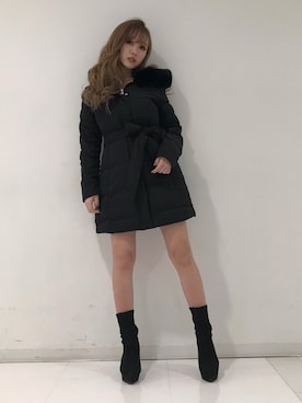 「LIPSERVICE（リップサービス）のアイテム（ダウンジャケット/コート）」を使った、MIZUKIさん（レディース・155cm）の秋コーディネート