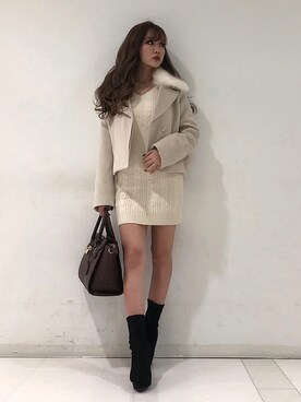 「LIPSERVICE（リップサービス）のアイテム（その他アウター）」を使った、MIZUKIさん（レディース・155cm）の秋コーディネート