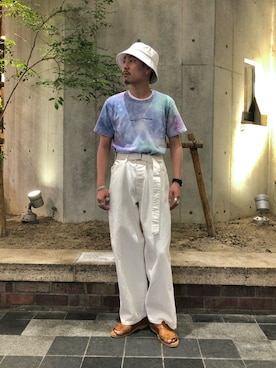 「URBAN RESEARCH Sonny Label（アーバンリサーチサニーレーベル）のアイテム（帽子）」を使った、kogaさん（メンズ・170cm）の春コーディネート