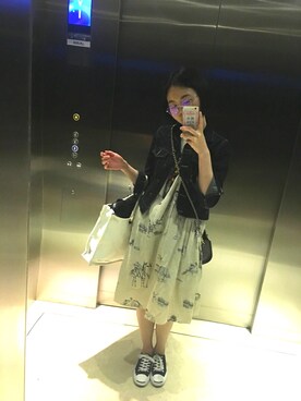 「SLOBE IENA（スローブイエナ）のアイテム（デニムジャケット）」を使った、tintinさん（レディース・165cm）の春コーディネート