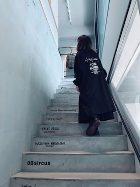 「Yohji Yamamoto（ヨウジヤマモト）のアイテム（その他アウター）」を使った、ｱ ﾔ ｶさん（レディース・151cm）の春コーディネート
