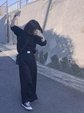 「ダニエルウェリントン」｜「アイテム（スウェット）」を使った、ｱ ﾔ ｶさん（レディース・151cm）の春コーディネート