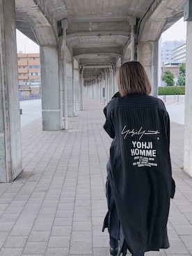 「Yohji Yamamoto（ヨウジヤマモト）のアイテム（その他アウター）」を使った、ｱ ﾔ ｶさん（レディース・151cm）の春コーディネート