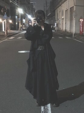 「Yohji Yamamoto（ヨウジヤマモト）のアイテム（その他アウター）」を使った、ｱ ﾔ ｶさん（レディース・151cm）の夏コーディネート