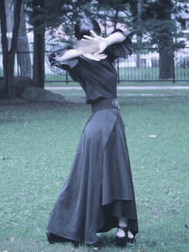 「Yohji Yamamoto（ヨウジヤマモト）のアイテム（スカート）」を使った、ｱ ﾔ ｶさん（レディース・151cm）の夏コーディネート