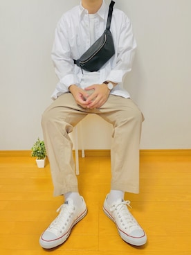 「アイテム（腕時計、ブラウン系）」を使った、社会人Sさん（メンズ・173cm）の秋コーディネート