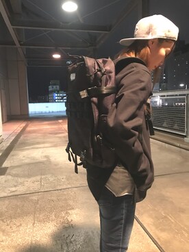 「フユコーデ」｜「アイテム（キャップ）」を使った、mitsuyaさん（レディース・168cm）の冬コーディネート