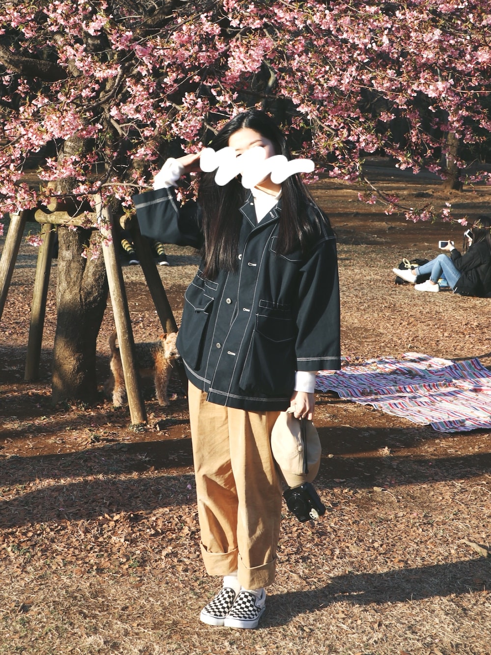 「BEAUTY&YOUTH UNITED ARROWS、have a good time、VANS、春コーデ」｜「BEAUTY&YOUTH UNITED ARROWSのアイテム（デニムジャケット、ブルー系）」を使った、WeiHsuanさん（レディース・162cm）の春コーディネートの1枚目の写真