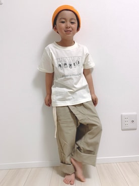 「5歳」｜「アイテム（チノパンツ）」を使った、gakuchinさん（キッズ・100cm）の春コーディネート