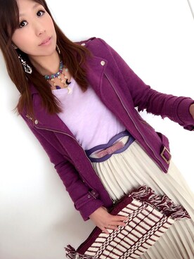 「アイテム（スカート）」を使った、Yuriさん（レディース・161cm）の冬コーディネート