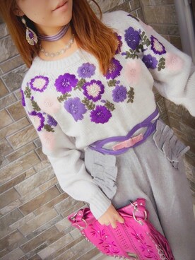 「Supreme.La.La.（シュープリームララ）のアイテム（パンツ）」を使った、Yuriさん（レディース・161cm）の春コーディネート