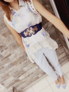 「ドラフトラグナムーン」｜Yuriさん（レディース・161cm）の春コーディネート