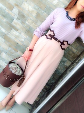 「ラベンダー」｜Yuriさん（レディース・161cm）の春コーディネート