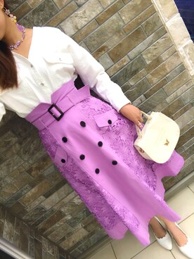 「axes femme（アクシーズファム）のアイテム（ショルダーバッグ）」を使った、Yuriさん（レディース・161cm）の春コーディネート