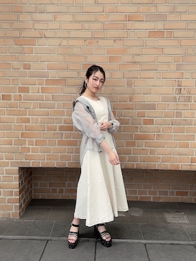 「envym_staff」｜「アイテム（ワンピース/ドレス）」を使った、Fukaさん（レディース・155cm）の春コーディネート
