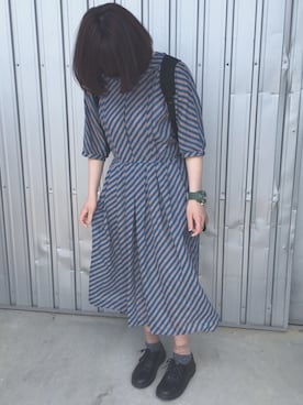 「古着ワンピース」｜「アイテム（その他）」を使った、AMIさん（レディース・159cm）の春コーディネート