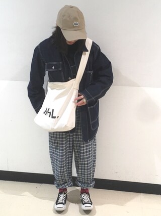 AMI is wearing Dickies "WEB限定【Dickies】ディッキーズ POLOCAP  SMILE WAPPEN"