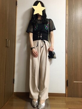 「バブーシュ」｜「アイテム（ブルゾン）」を使った、nanamiさん（レディース・156cm）の夏コーディネート